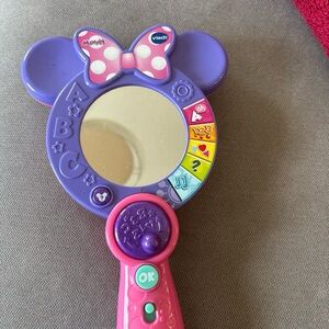 VTech Disney Minnie Mouse Learning Mirror Toy Pink Purple Lights Sounds Tested